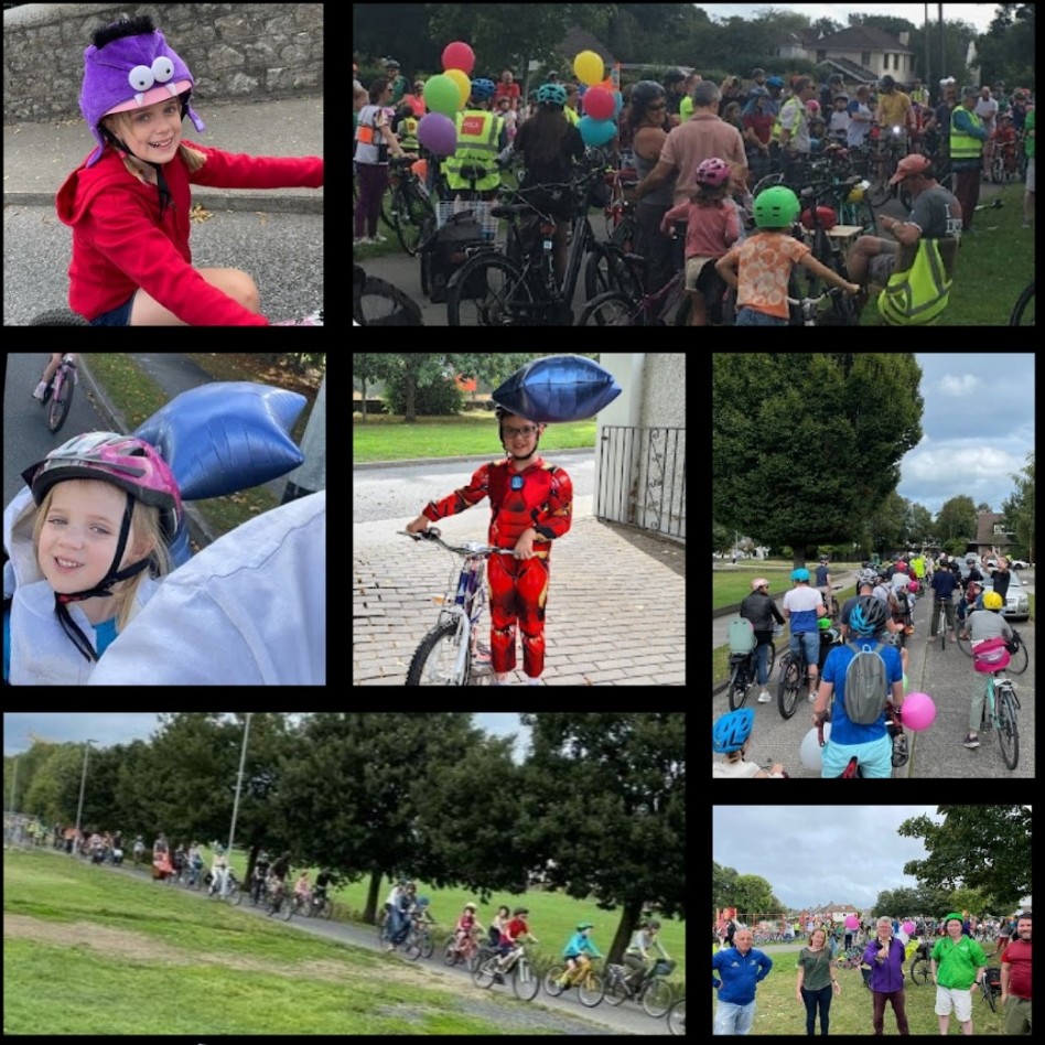 Bikes as far as the eye can see ! Great to see so many local families take to their bikes in support of Deansgrange Cycle lane & to hear local politicians talking so passionately about the issue. Let's do this !!! #bikedeansgrange #activeschooltravel #pedalpower