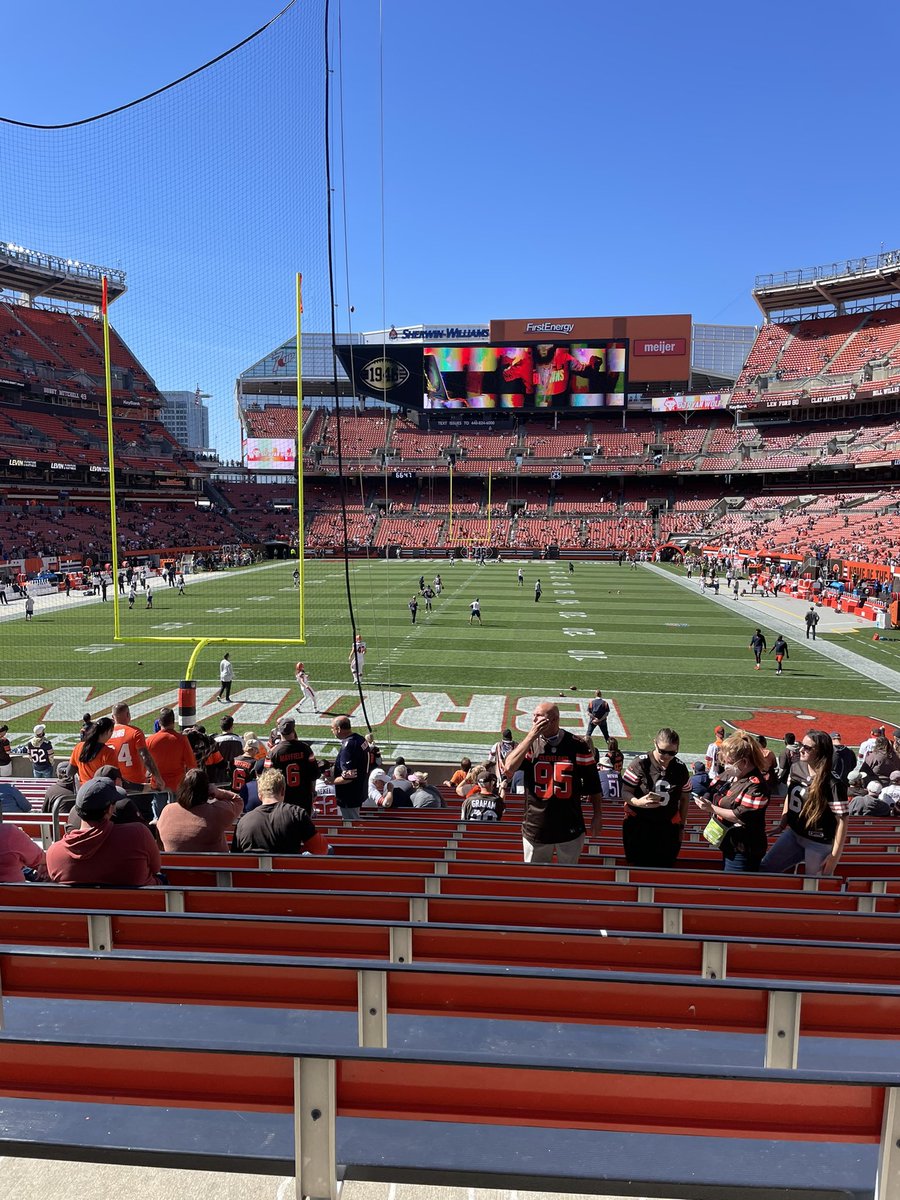 BCcreme's tweet photo. View from my first @Browns game!
#DawgCheck #DawgPound https://t.co/Pa2nqkpz8n