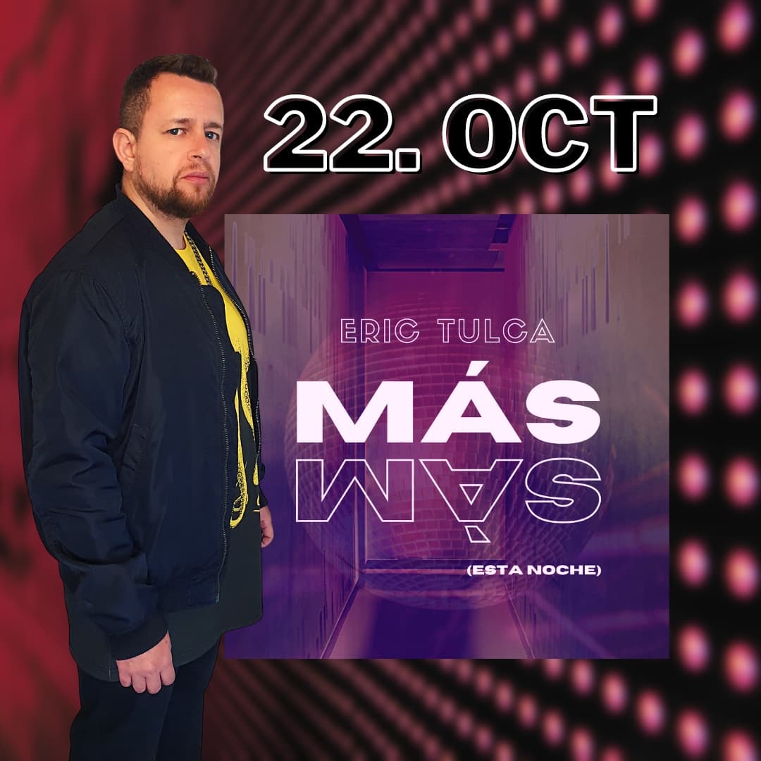 EricTulca's tweet photo. On October 22nd I'll be releasing my new single 'MÁS (esta noche)'.
#newsong #newrelease #musica #music #nuevotema #single #release #musicproduction #musicislife #latinurban #latin #urban #latino #hispanic #mas #noche #happy #excited #spotify #itunes #applemusic #youtube https://t.co/Xn2LedEIwy