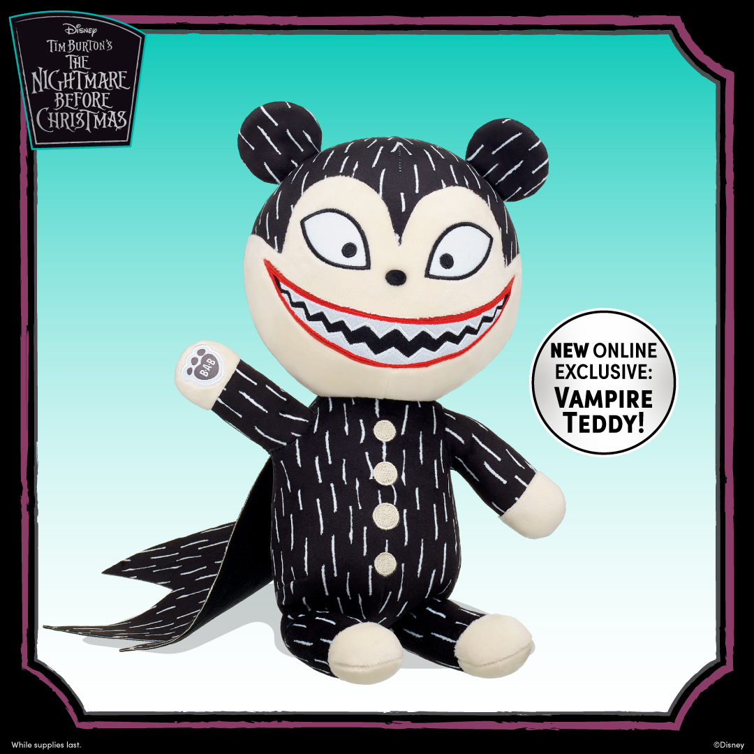 NEW! The spectacularly spooky Vampire Teddy is our latest Disney’s The Nightmare Before Christmas arrival! It makes a scary fun gift idea just in time for Halloween! 

https://t.co/QiIQDy8jfk https://t.co/Aq32FGBE20