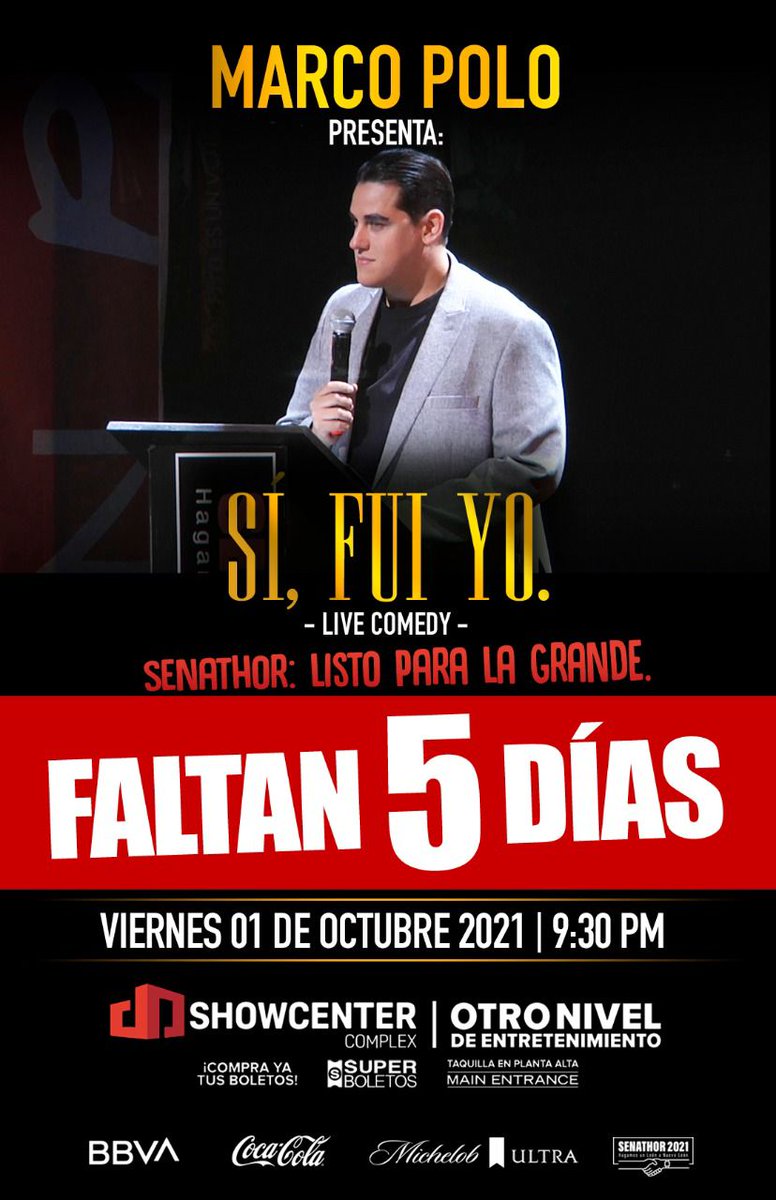 samanthahayde1's tweet photo. Recomendación para este fin de semana!
No te pierdas este increíble Show #SiFuiYo Presentado por @LordMarcoPolo 😯😯
Viernes 1 de Octubre en @showcentermty en punto de las 9:30pm 🎭 🎟 👍🏻
Consigue tus Boletos aquí ➡️: https://t.co/aGU4bVihzH https://t.co/xlWdDIexI2