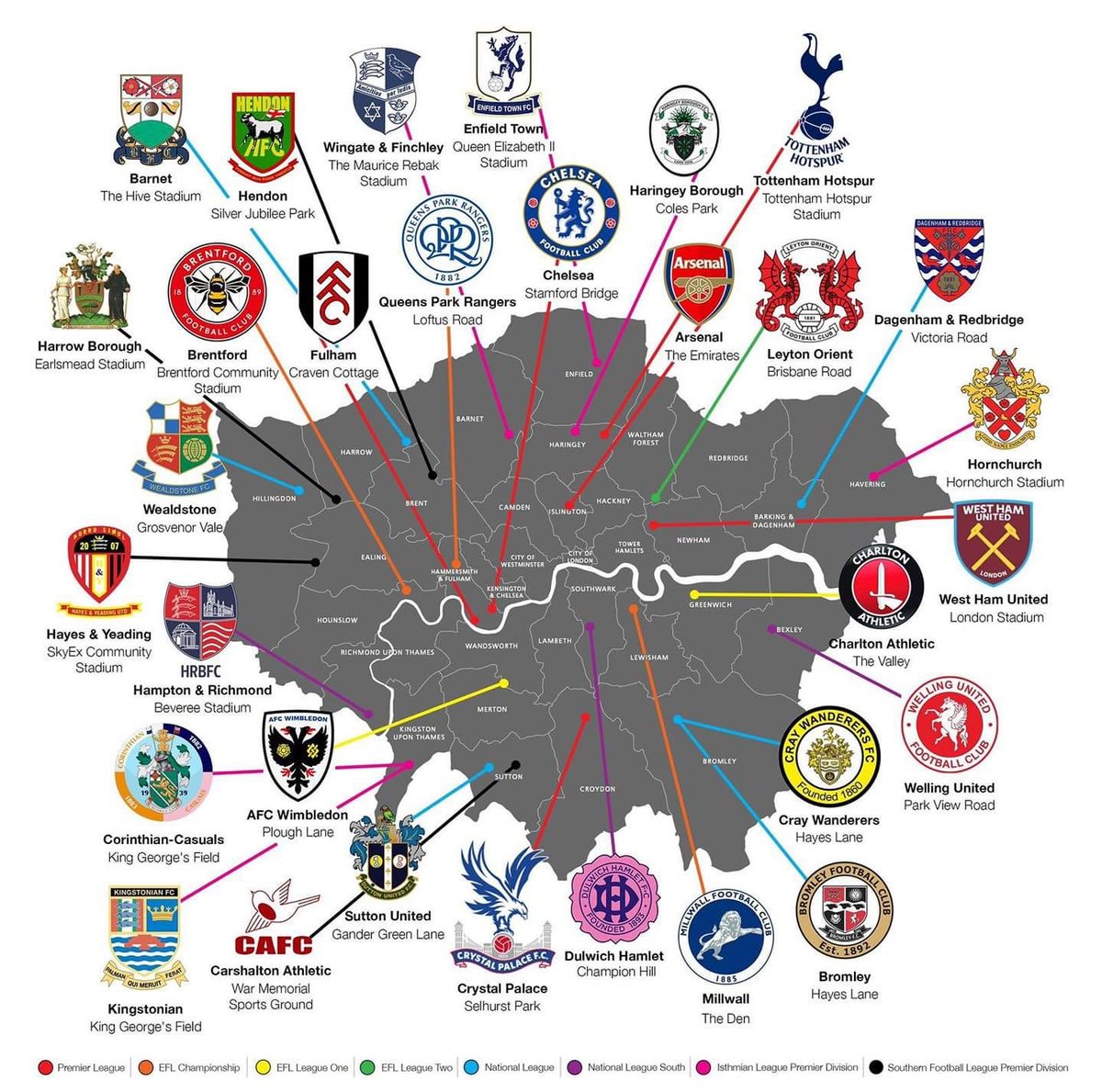 robertmdaws's tweet image. Stadium map of London