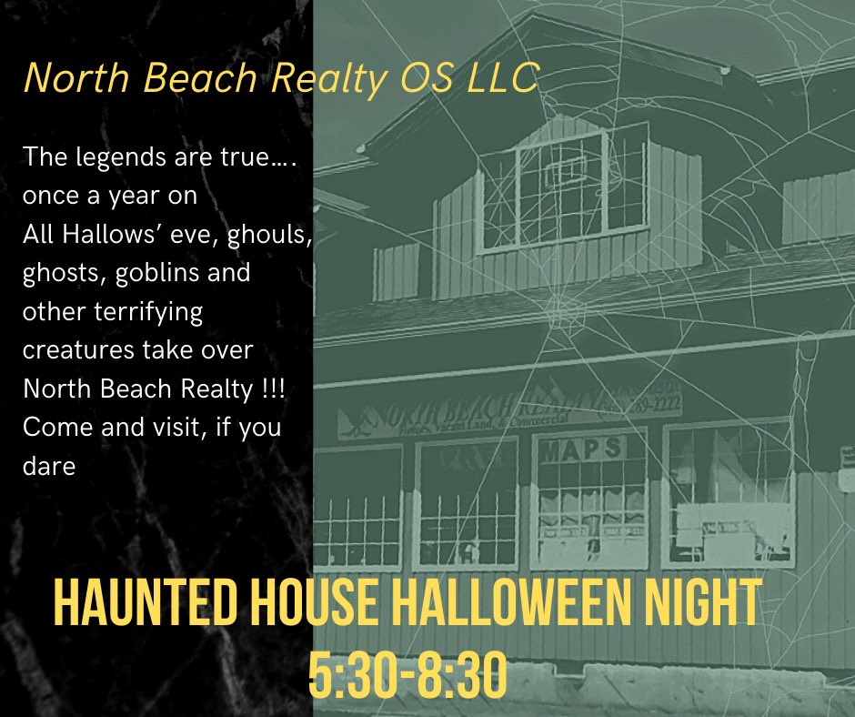 NorthBeachReal1's tweet photo. Looking for something fun on Halloween.. 
#oceanshoreswa #hauntedhouse #halloween #halloween2021 https://t.co/2iC4OIjzLR