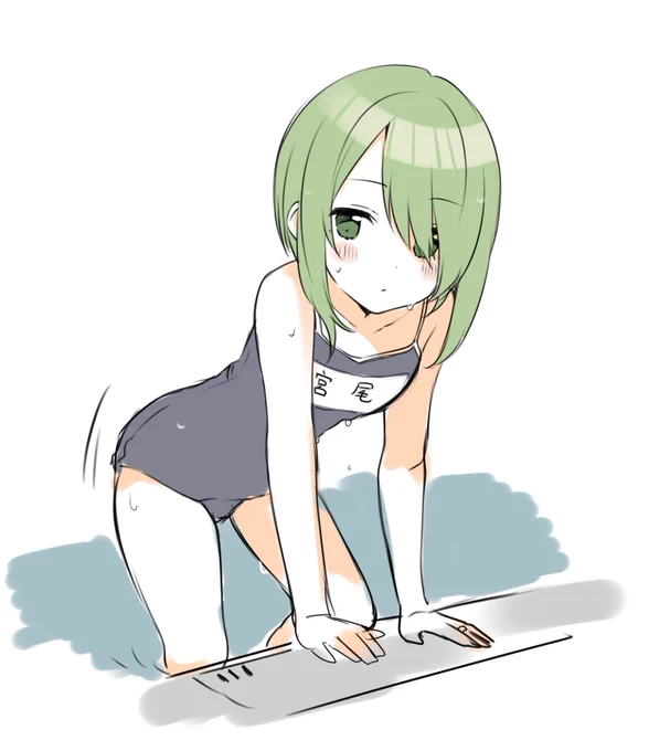 深夜の時雨くんスク水 