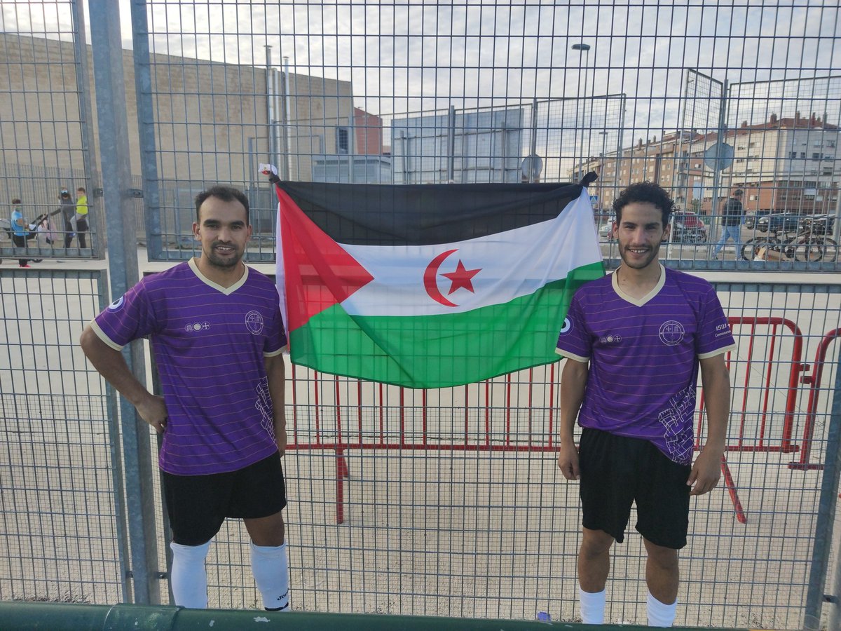 Los goleadores del partido. Salek y Moha, la dupla polisaria.