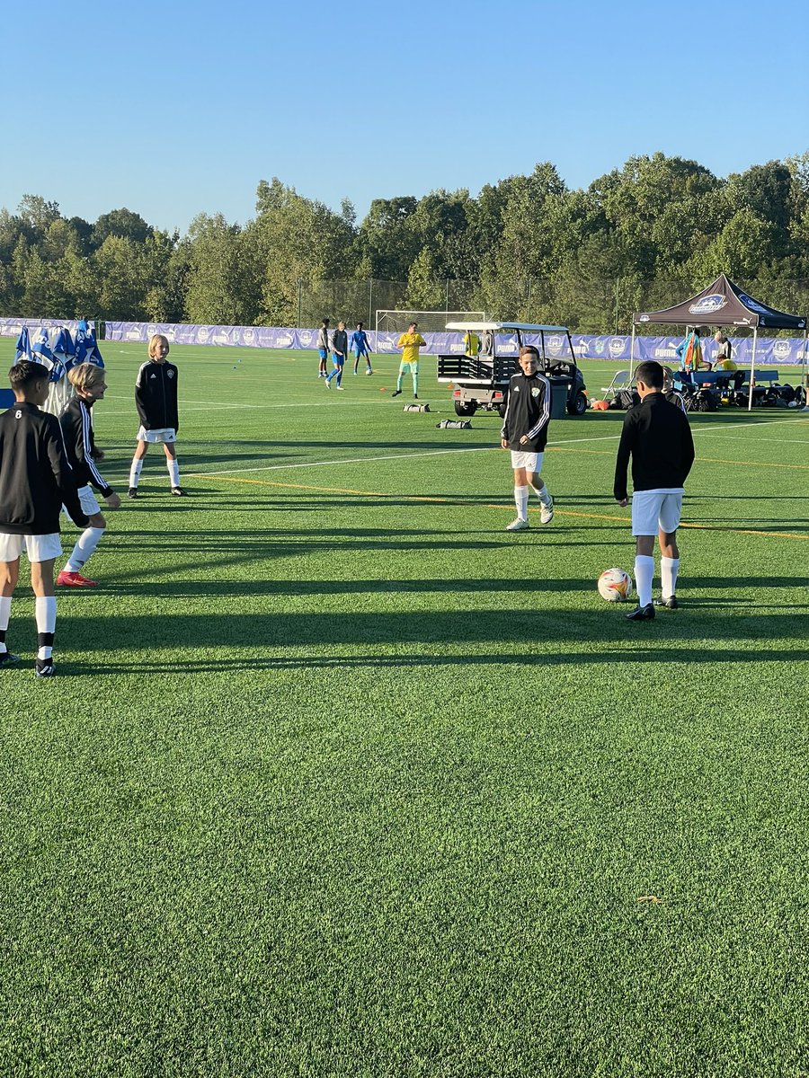 Warming up for Sunday’s game