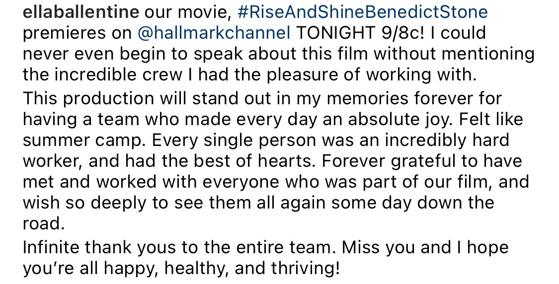 #RiseAndShineBenedictStone on <a href="/hallmarkchannel/">Hallmark Channel</a> TONIGHT 9/8c 
instagram.com/p/CUSuNvLrl0n/…