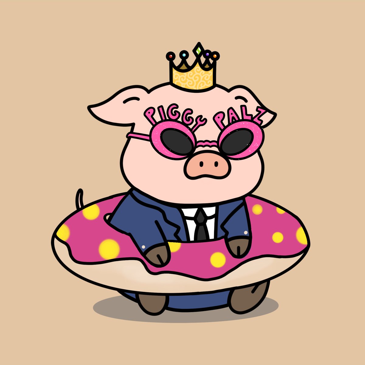 GIVEAWAY NUMBER 1 - Follow us on twitter, retweet this tweet, and tag 2 friends before our launch and you will be entered to win a free Piggie. Less than 400 Piggies will be minted