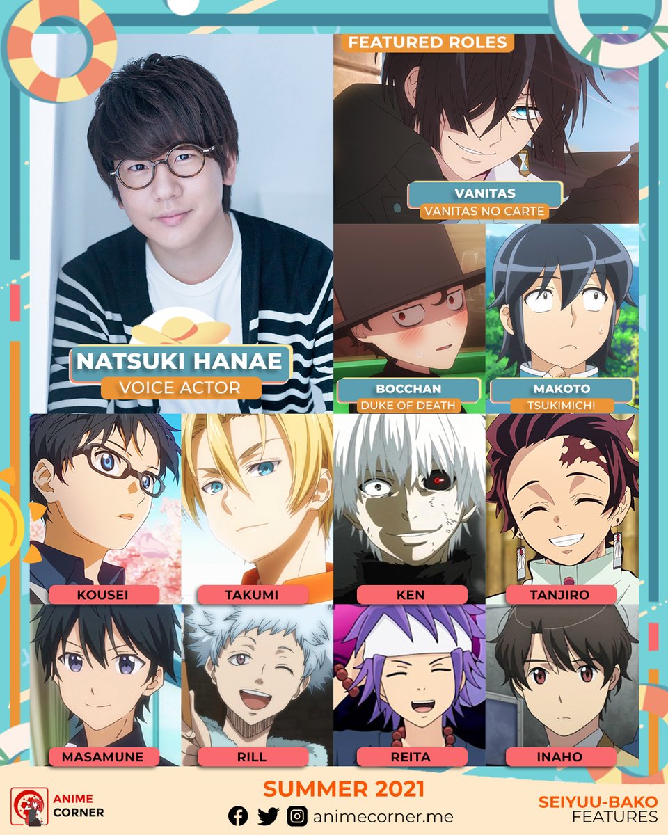 Anime Corner - Natsuki Hanae voiced 3 main protagonists