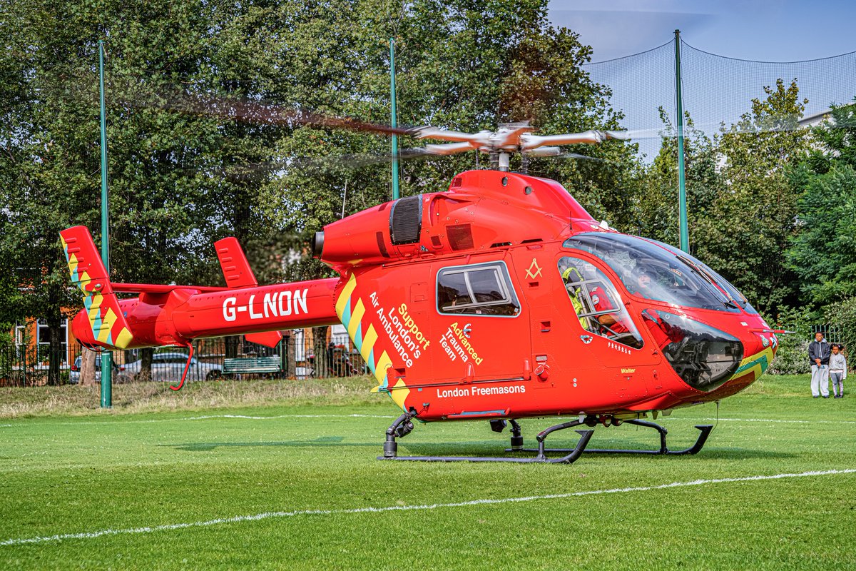 cedarjet201's tweet photo. London’s Air Ambulance
Lifting from Wray Crescent open cricket pitch, earlier today after attending a nearby Emergency.
Helicopter type MD902 Explorer 🚁
Reg: G-LNDN #Supportlondonsairambulance #helimed27 #london @LDNairamb @Capt_Dude https://t.co/yQyH8icksU