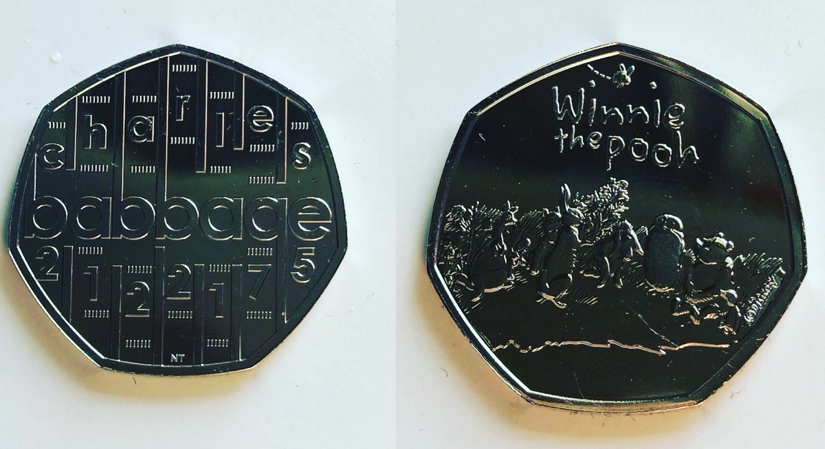 romiley_coins's tweet photo. NEW COIN UPDATE❇️

This week’s new coins:

🔲 2021 Charles Babbage 50p🔲
🍯 2021 Winnie the Pooh and Friends 50p 🍯

🛍Available now from our eBay store. (50p shop)🛍

🏷£8.99 each. Don’t forget our code 5OFFOVER50 is valid until Thursday🏷 https://t.co/N8FOLAiLMs