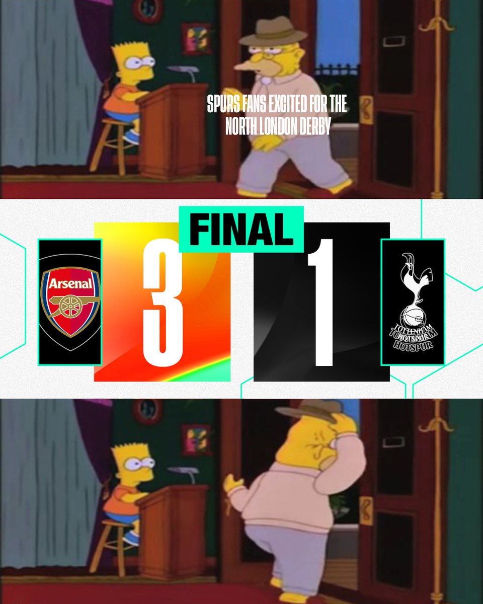 FOXSoccer's tweet photo. Arsenal takes down Tottenham in the North London Derby 😳😬 https://t.co/Zw0vb48XR3