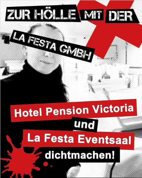 noafdberlin's tweet photo. Danke an alle, die mit uns heute in Kaulsdorf vor dem Drecksladen "La Festa" demonstriert haben. Wir waren garantiert nicht das letzte mal dort.

Wenn ihr Lust habt, dann lasst dem "La Festa" doch gern noch eine Bewertung da...: https://t.co/RvUDhQkdnV

#noWKP #b2609 https://t.co/iOfRUQlYGx