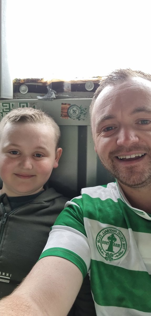 DSMc88's tweet photo. Wee man's first Celtic game today at paradise. He loved it despite the result and wants to go again 🍀💚.  #Celtic #Paradise #SonsFirstCelticGame https://t.co/Z4FfsqkdB4