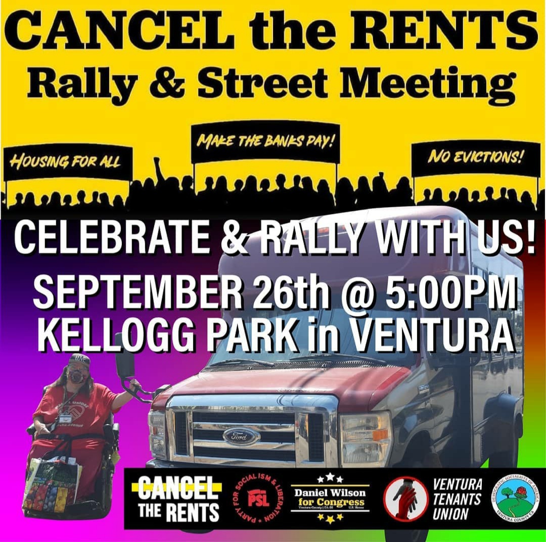 ‼ JOIN US TODAY ‼

For our #805Strong @CancelTheRents National Day of action @ Kellogg Park in Ventura!! 

#CancelTheRents #MutualAid
#CA26 #VoteForDaniel
#FightingforBetter #FightingforAll