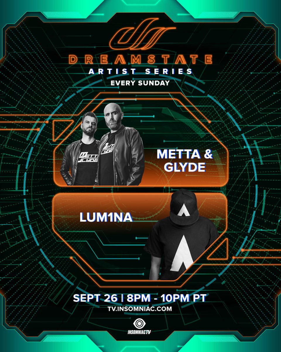 Tonight! 🔥 Make sure to catch our stream for @dreamstateusa Artist Series Streaming on tv.insomniac.com at 8pm PT/4am UK Don’t miss it! 🔥🙌🏼🙌🏼🔥 #mettaandglyde #trance #trancemusic #trancefamily #wearenextgenartists @dreamstateusa @insomniacevents