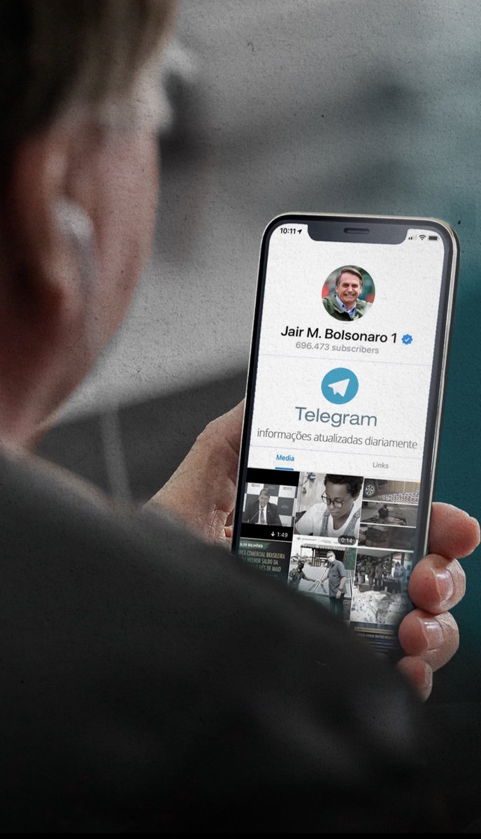 jairbolsonaro's tweet photo. - Visto que parte da imprensa mostra-se incomodada com fontes alternativas de notícias e estamos diversificando os canais de ação para naturalmente ampliar as informações que muitos não querem que tenham amplitude, peço que nos sigam também no Telegram: https://t.co/O8KTejD56b https://t.co/RN4YX0UDb6