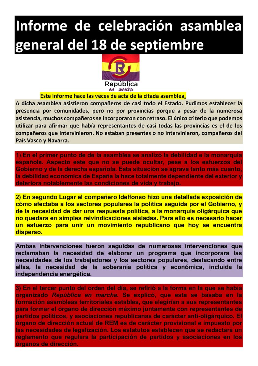 RepublicaMarcha's tweet photo. Acta de la Asamblea telemática del 18 de septiembre de 2021 https://t.co/W1MhLqqrx8