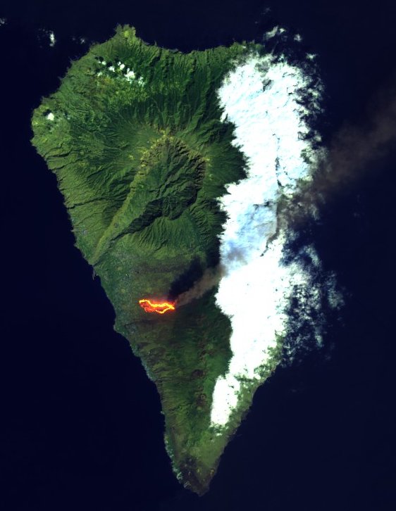Imagen captada por el satélite estadounidense LANDSAT8
