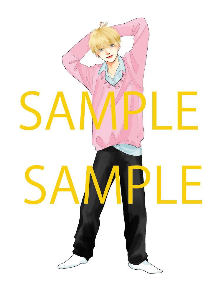 1boy solo blonde hair male focus pants black pants shirt  illustration images