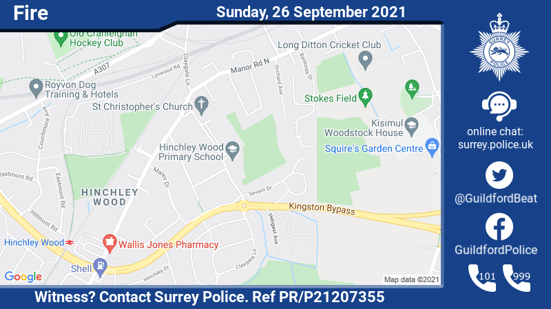 Do u have any info following large fire 11.50pm last night at Hinchley Wood Primary School in Claygate Lane #Esher last night. Cordon in place+ and rds closed. Investigation is in its early stages, but believed started deliberately. Pls DM us w/info ref PR/P21207355