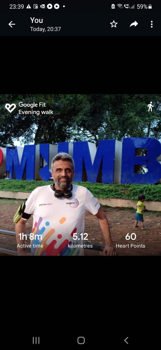 Gunjan70's tweet photo. @Wipro #SOWRun2021 
The annual marathon event SPIRIT OF WIPRO was fun. Due to Covid protocol we had to do it at our respective locations. This was my effort.
I missed the t-shirts that are distributed. Hopefully I'll get it next year. 
@Baba4Rgv1 https://t.co/IuyKFk6ujw