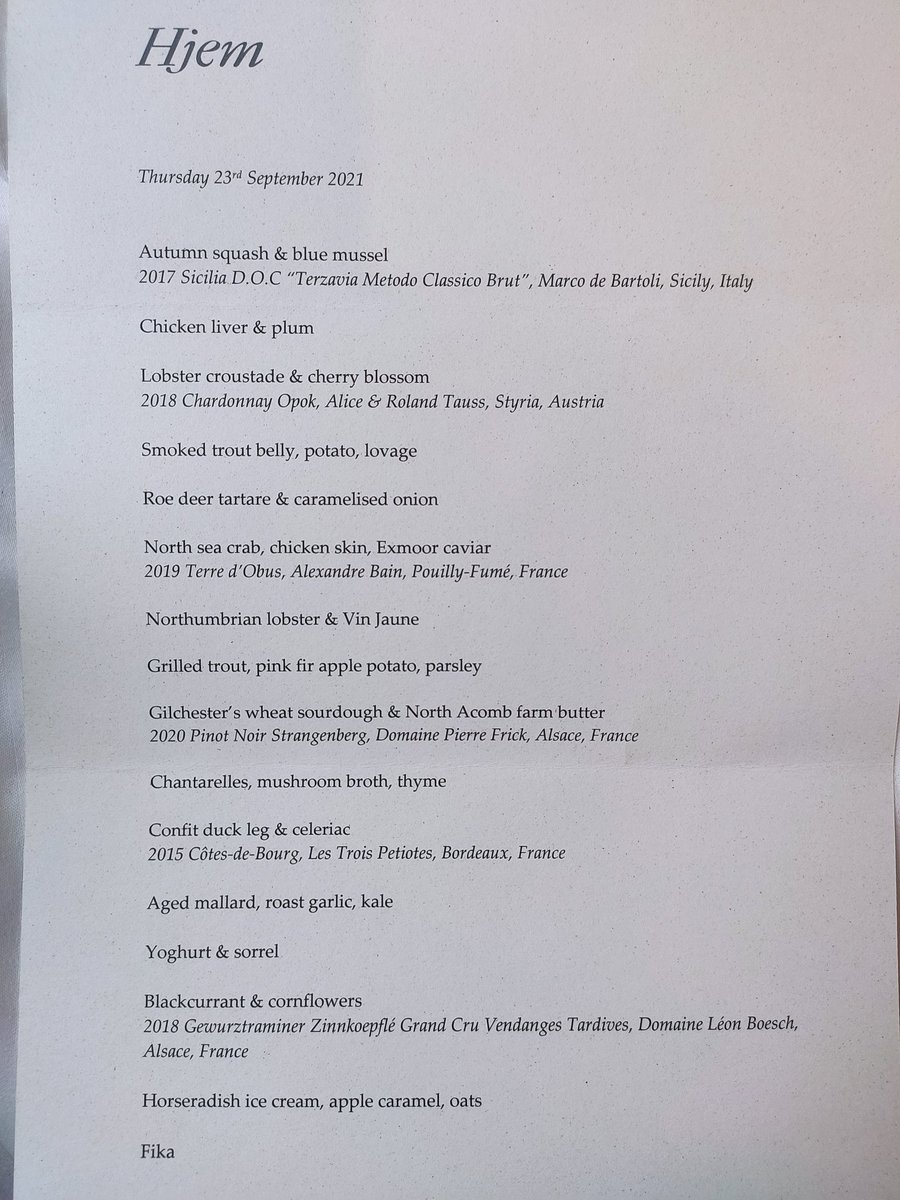 James Casson (@jamescasson1981) on Twitter photo Another stupendously good dinner and wine pairing <a href="/Restauranthjem/">Restaurant Hjem</a> <a href="/ANietosvuori/">Alex Nietosvuori</a> Thank you so much! We love everything about the restaurant, it ticks all the boxes for me <a href="/MichelinGuideUK/">The MICHELIN Guide</a>
Enjoy your well deserved time off π Another stupendously good dinner and wine pairing <a href="/Restauranthjem/">Restaurant Hjem</a> <a href="/ANietosvuori/">Alex Nietosvuori</a> Thank you so much! We love everything about the restaurant, it ticks all the boxes for me <a href="/MichelinGuideUK/">The MICHELIN Guide</a>
Enjoy your well deserved time off π