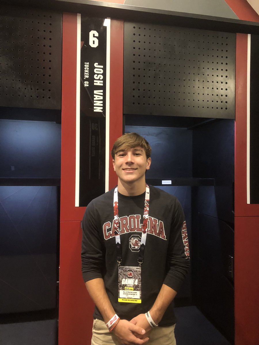 Eli_strick_4's tweet photo. I had a great unofficial visit to South Carolina on Saturday @GamecockFB @GCockRecruiting @CoachSBeamer @coachjstepp @HighSchoolBlitz https://t.co/Sym3S8gYyL