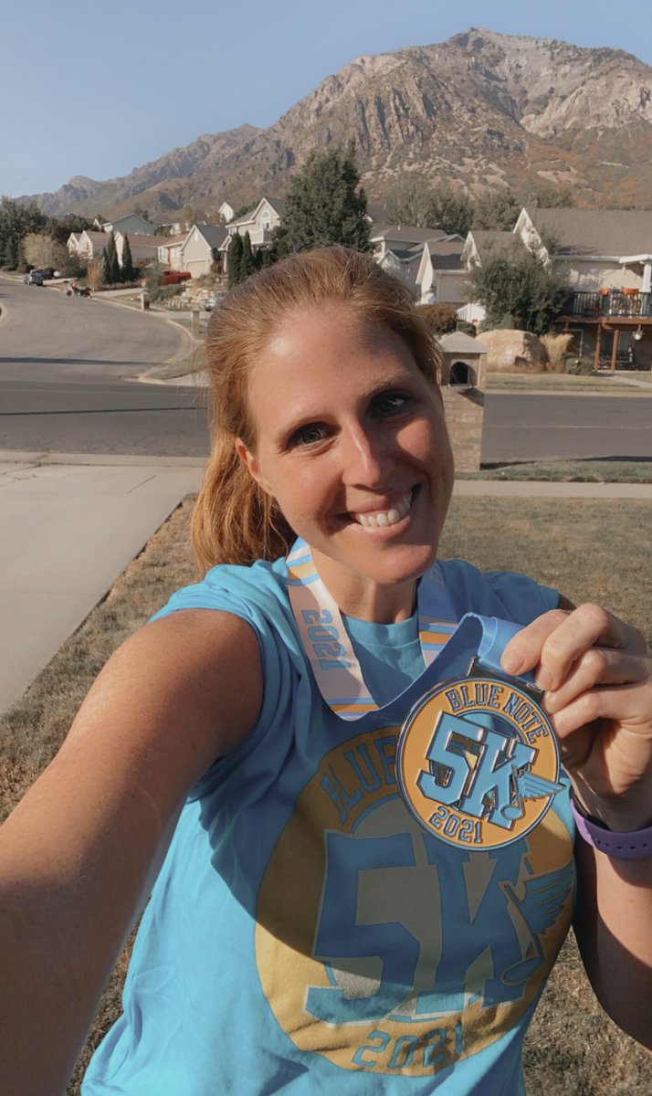 krichgirly's tweet photo. 💙💛 2021 #BlueNote5K complete! Thanks @StLouisBlues for allowing virtual competitors since I can’t be there in person. LGB!!! #STLBlues https://t.co/w1kNjSDSKG