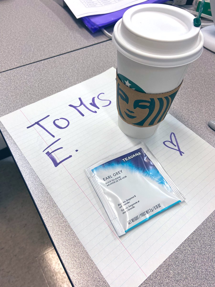 ms_etherington's tweet photo. The trend continued 
on Friday morning #DeviousSips 😇 No more #deviouslicks 
This time, it’s a Starbucks London Fog tea … Thanks L 💙 Appreciate you &amp; your thoughtfulness #kindness #PassItOn #community #love #tea #londonfog #appreciation https://t.co/0XC54eL8XR