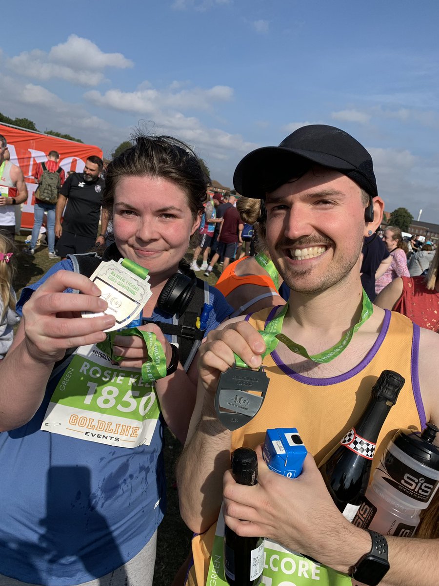 falcoretweets's tweet photo. So thrilled with my 2hr 14min finish time today at @RobinHoodHalf + I’ve raised over £600 for @stammer 😭 Such an emotional day. Thanks to everyone who has sponsored me and supported me. 💜 #robinhoodhalf https://t.co/Dw9Msz8mxe
