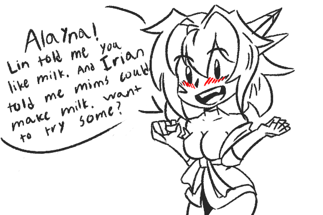I saw @Puzzled_artist and @1340Smile do one and i can't helped myself X'D

fun fact, this isn't the first time Astra and alayna breast milk was a joke....2016....X'D 