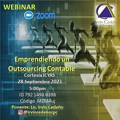 icyascpc's tweet photo. Los invitamos a nuestro Webinar:

Tema: Emprendiendo un Outsourcing Contable
 28 sept. 2021 05:00 p. m. Caracas

https://t.co/3ZjCMvGYt5

ID de reunión: 792 1498 9398
Código de acceso: MZM4uj

#diadelcontador 
#webinar
#emprendiendo 
#outsourcing 
#contabilidad
#finanzas https://t.co/kIQPBeIFEa