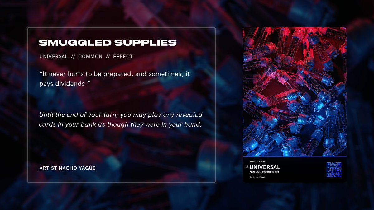 ParallelTCG's tweet photo. Smuggled Supplies [Function] https://t.co/vJVt8Y8jLZ