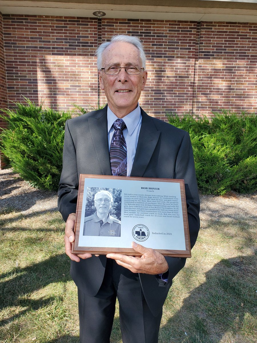 xc_malcolm's tweet photo. NE High School Sports Hall of Fame Inductions today: Coach Bob Hoyer, Malcolm XC Girls &amp; Boys 1985-2019 for Dominant Dynasty. 
10 State Champs &amp; 5 State Runner-ups! Congrats to nearly 400 XC runners who have worn the Malcolm jersey. #family
#MalcolmClippers https://t.co/K7PLNyz2aQ