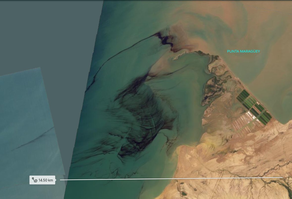 Y esta es la imagen <a href="/planet/">Planet</a> hoy 26SEP de la fuga del oleoducto submarino #PDVSA de Río Seco. Señores, este derrame es grande. Las corrientes lo acercan a las costas. Todo el ecosistema marino costero bajo riesgo continuo
¿y #PDVSA qué dice? Nada, simplemente, nada.