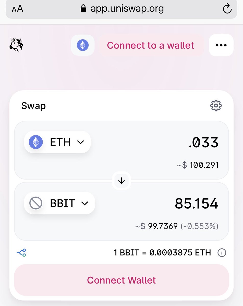 lllostafa's tweet photo. 100.000$ added on #BBIT liquidity ..
You can transfer it on @Uniswap now
#zarela #biobit
Current price : BBIT = 1.18$ https://t.co/e5Fi67PhGt