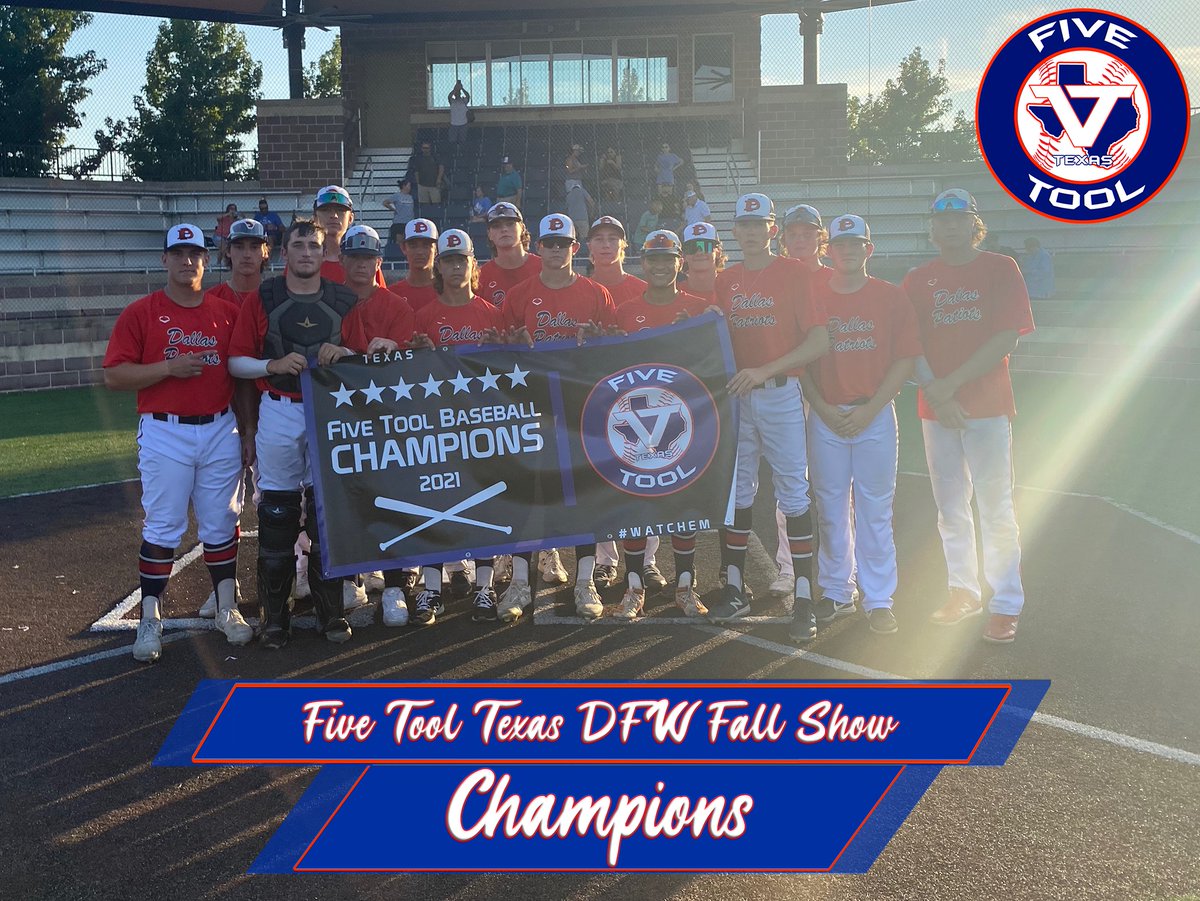 🏆Champions 🏆 

Congrats to <a href="/DallasPatriots/">Dallas Patriots</a> 2022 on winning the 18U Championship of the <a href="/FiveTool/">Five Tool Baseball</a> Texas DFW Fall Show.

#WatchEm