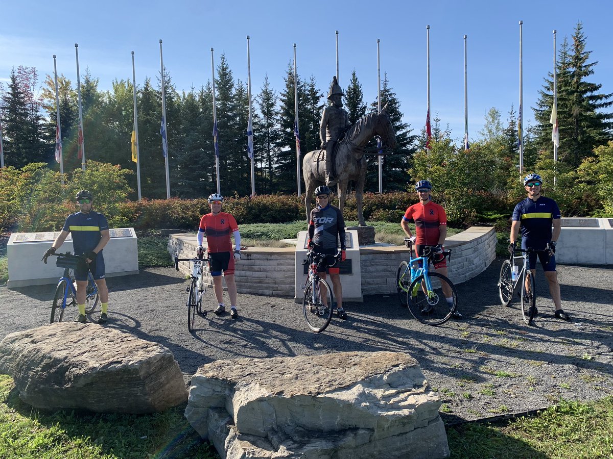 QBCycling's tweet photo. This week we Ride to Remember.  Proud of @QBCycling riders representing @Nat_Div_RCMP and @RCMPONT as part of the 2021 Virtual @CanadianR2R.  #HeroesInLife @npffpn @CPPOM https://t.co/7m0gAetcoT