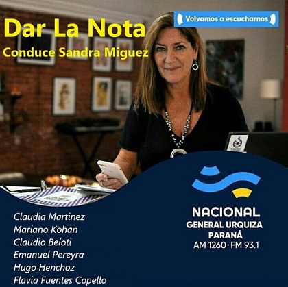 DarLt14's tweet photo. Ya comienza @DarLt14   @Nacional_Parana con @sandramiguez https://t.co/uEMypsko1s