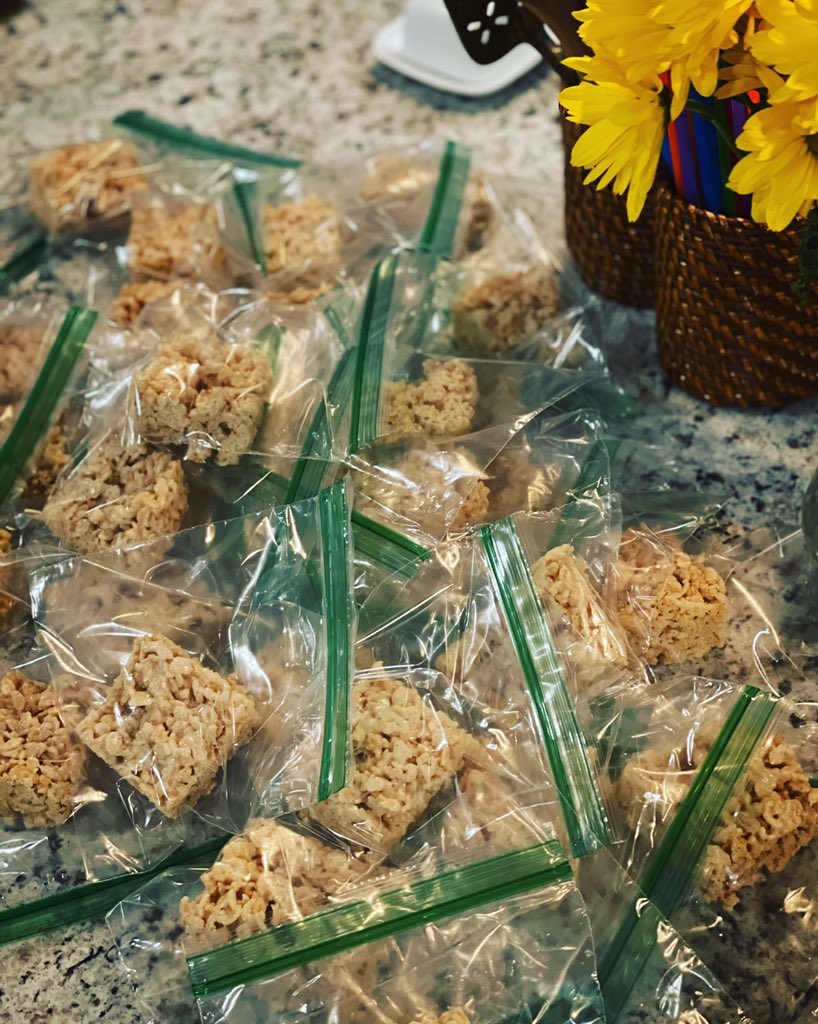 HeatherCandela's tweet photo. Rice Krispie Treats after a nerve-wracking weekend. #DLineLove #CANES https://t.co/KyWhjXNHnb