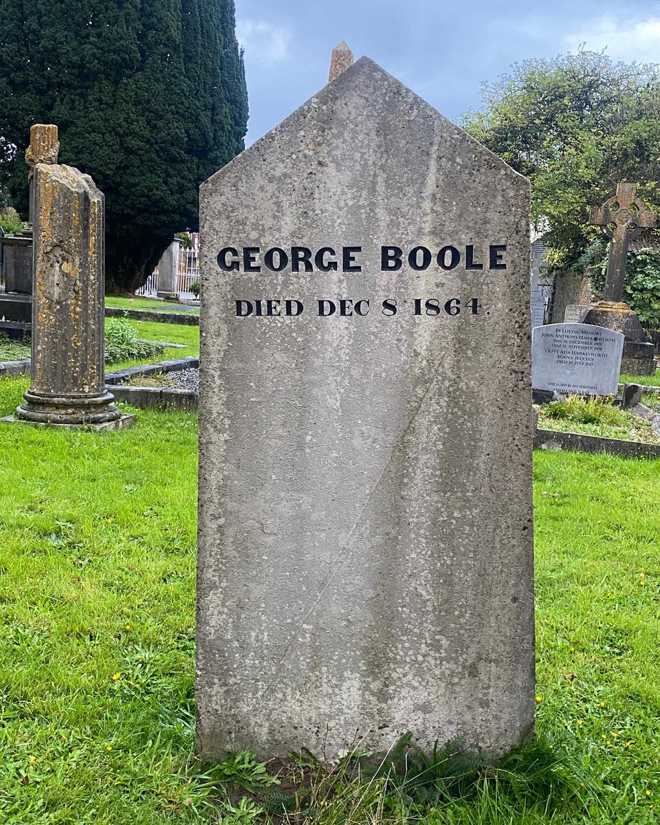 obrienmichaelp's tweet photo. Interesting today to see the grave of George Boole (1815-1864) - English mathematician who helped establish modern symbolic logic and whose algebra of logic, now called Boolean algebra, is basic to the design of digital computer circuits…

Blackrock, Cork, Ireland. https://t.co/P14WXWkNeG