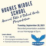 Photo by Hughes Middle School (@HughesOwls)