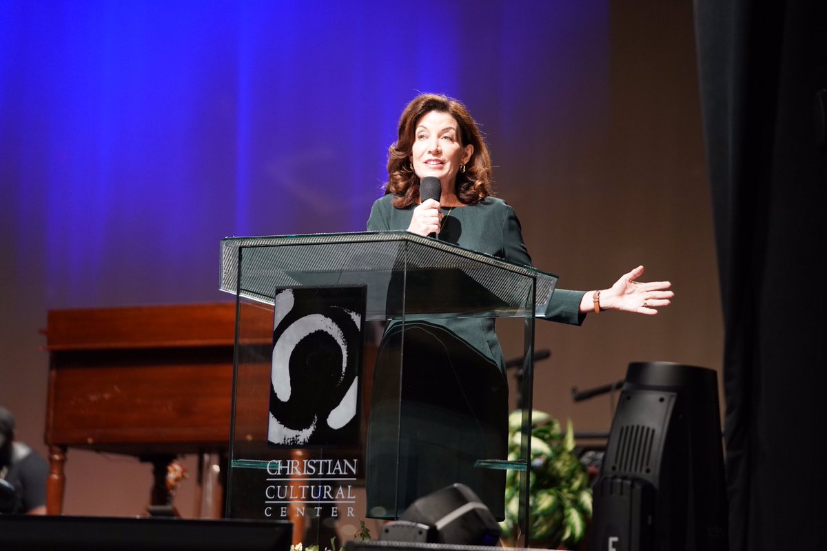 Governor Hochul speaks at the Christian Cultural Center