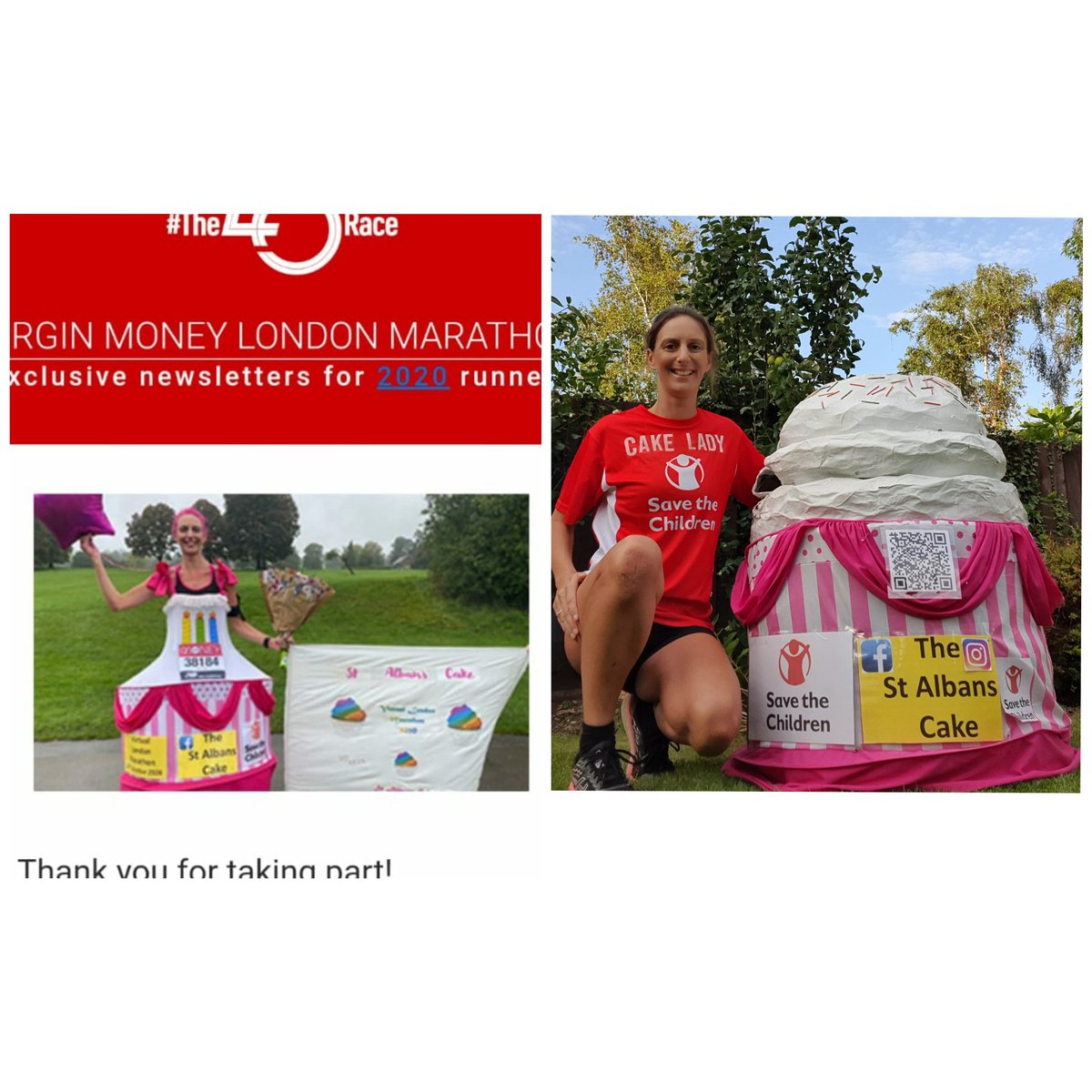 BassilAnna's tweet photo. 53 weeks ago vs today
1 week to go until the @LondonMarathon and an Official Guinness World Records Attempt

#LondonMarathon #WeRunTogether 
#TheStAlbansCake
#SaveTheChildren
#GWR https://t.co/BbQG4pg3wd