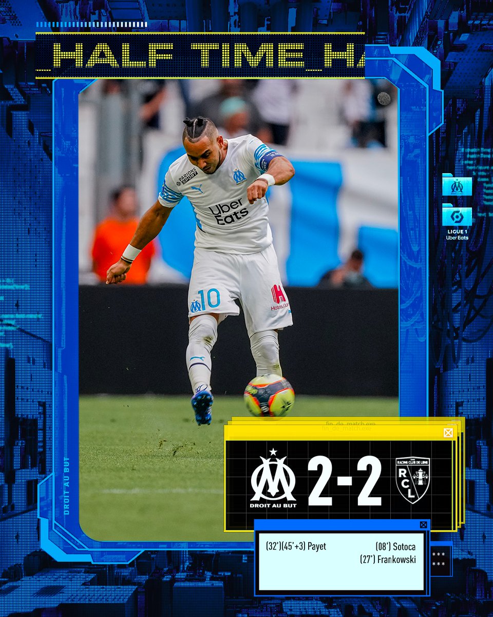 OM_English's tweet photo. ⏱️ 45+3' HALF-TIME!

And breathe........

#OMRCL |  2⃣ - 2⃣ | ⚪️🔵 https://t.co/Au9yXiBjZg