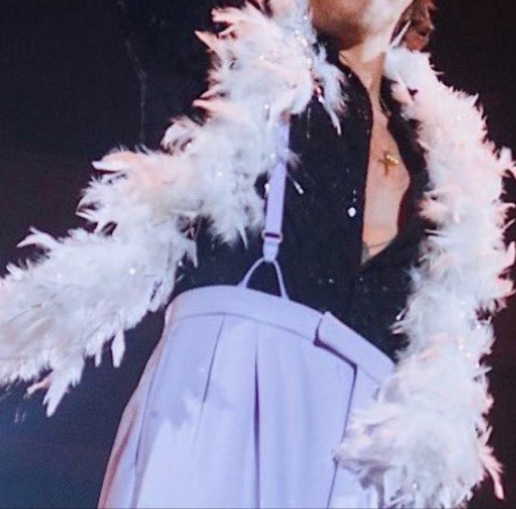 HSFEATURES's tweet photo. Harry Styles and boas! https://t.co/J6MiUxG7UL