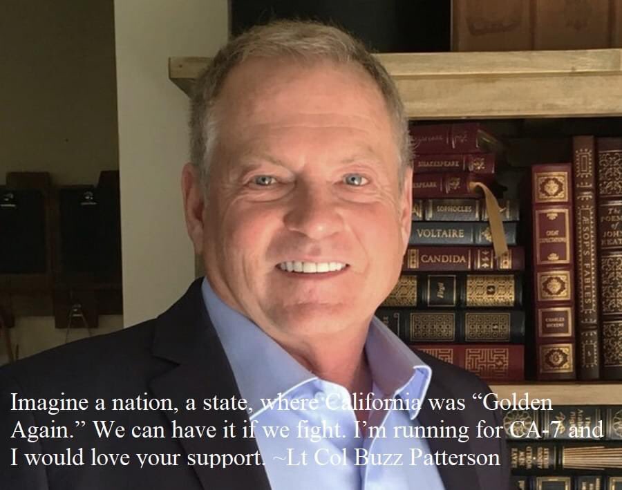 BuzzPatterson's tweet photo. We’re running again! CA-7, Sacramento County. We’d love your support!
#sacramento
#ca7
#buzz4congress
https://t.co/QVYg9BlO4m https://t.co/CztWlg6Jjf
