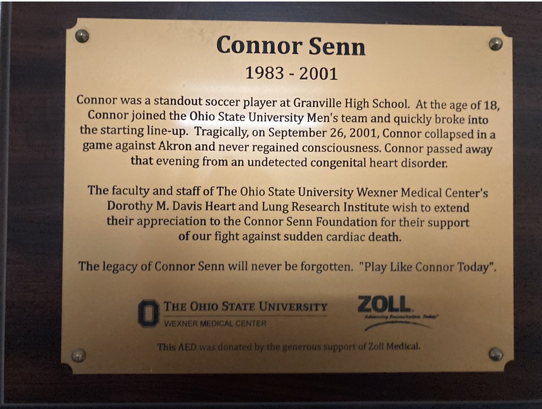 GHSAces_BoysSoc's tweet photo. We honor former Granville standout Connor Senn (graduate of 2001) who tragically lost his life playing the game he loved 20 years ago today. May we always #PlayLikeConnorToday https://t.co/jNPW5jiJfk