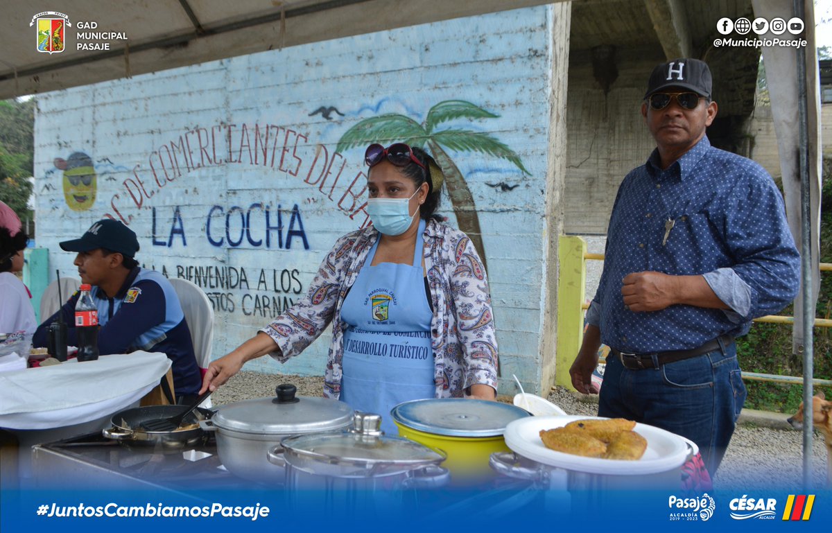 municipiopasaje's tweet photo. 🟨🟥🟨 Realizamos expoferia Casacay Emprende en La Cocha. Promocionamos  coctelería, manjar, café, chiflesitos, sangría, artesanías, derivados de sacha inchi, verduras orgánicas, mermelada de banano, comida típica

#ExpoferiaCasacayEmprende 
#CésarEncalada 
#JuntosCambiamosPasaje https://t.co/ShNODSgU6O